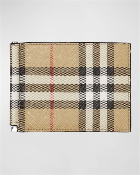 gold burberry money clip|burberry wallet with money clip.